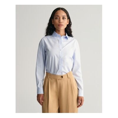 Gant para mulher. 4300348 Camisa de popelina azul de ajuste regular (44), Casual, Algodão, Manga comprida Gant para mulher. 4300348 Camisa de popelina azul de ajuste regular (44), Casual, Algodão, Manga comprida