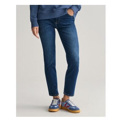 Gant para mulher. 4100196 Calças de ganga de corte justo com tornozelo (29), Azul, Casual, Algodão, Denim Gant para mulher. 4100196 Calças de ganga de corte justo com tornozelo (29), Azul, Casual, Algodão, Denim