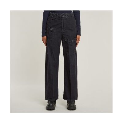 G-Star para mulher. D24361-D540-G865 Cargo jeans Belted Loose preto (27/28), Casual, Algodão, Denim G-Star para mulher. D24361-D540-G865 Cargo jeans Belted Loose preto (27/28), Casual, Algodão, Denim