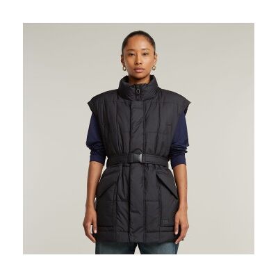 G-Star para mulher. D26503-B958-6484 Colete acolchoado com cinto preto (XXS), Casual, Polister Reciclado, Sustentável G-Star para mulher. D26503-B958-6484 Colete acolchoado com cinto preto (XXS), Casual, Polister Reciclado, Sustentável