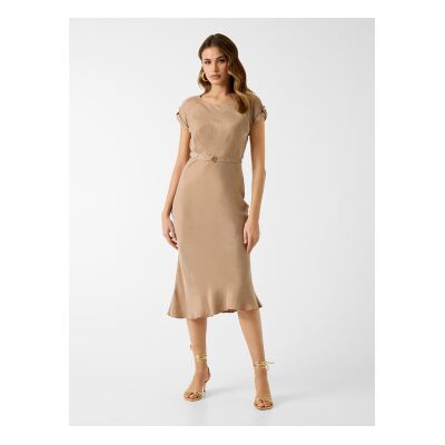Guess para mulher. W6GK50W1950 Vestido bege Dalia (S), Casual, Manga curta, Lyocell Guess para mulher. W6GK50W1950 Vestido bege Dalia (S), Casual, Manga curta, Lyocell