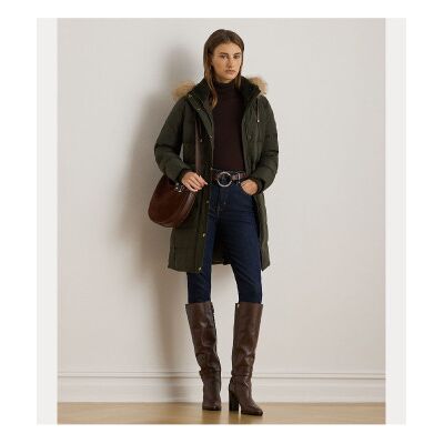Lauren Ralph Lauren para mulher. 297957509006 Casaco verde com acabamento falso (XL), Casual, Poliéster Lauren Ralph Lauren para mulher. 297957509006 Casaco verde com acabamento falso (XL), Casual, Poliéster