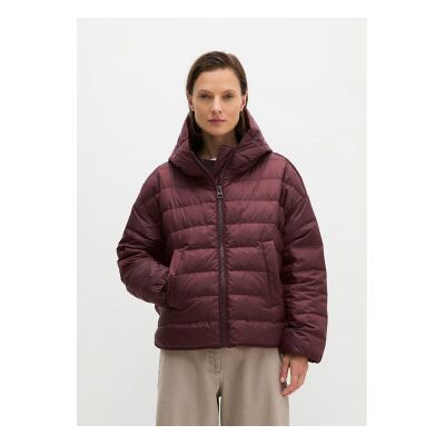 Marc O'Polo para mulher. 5000013817 Jaqueta acolchoada de plumas com capuz relaxada grená (38), Casual, Poliéster Marc O'Polo para mulher. 5000013817 Jaqueta acolchoada de plumas com capuz relaxada grená (38), Casual, Poliéster