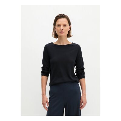 Marc O'Polo para mulher. 5000008635 Suéter de malha slim marinho (L), Casual, Lã, Manga comprida Marc O'Polo para mulher. 5000008635 Suéter de malha slim marinho (L), Casual, Lã, Manga comprida