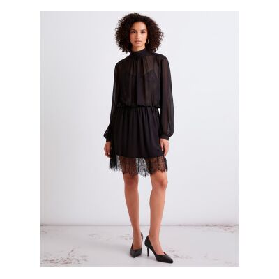 Marella para mulher. 2613221191200 Vestido Mllrivetto preto (40), Sapatos de Festa, Viscoso, Manga comprida Marella para mulher. 2613221191200 Vestido Mllrivetto preto (40), Sapatos de Festa, Viscoso, Manga comprida