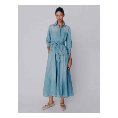 Marella para mulher. 2613221024200 Vestido de ganga Mlsgiambo (38), Azul, Algodão, Denim, Manga comprida Marella para mulher. 2613221024200 Vestido de ganga Mlsgiambo (38), Azul, Algodão, Denim, Manga comprida
