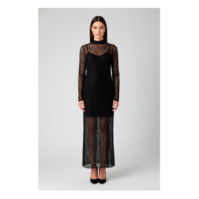 Marella para mulher. 2523626041200 Vestido Rosina (XS), Preto, Casual, Poliéster, Manga comprida Marella para mulher. 2523626041200 Vestido Rosina (XS), Preto, Casual, Poliéster, Manga comprida