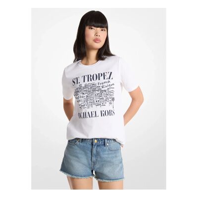 Michael Kors para mulher. MS6520K97J T-shirt Tropez branca (M), Branco, Casual, Algodão, Manga curta Michael Kors para mulher. MS6520K97J T-shirt Tropez branca (M), Branco, Casual, Algodão, Manga curta