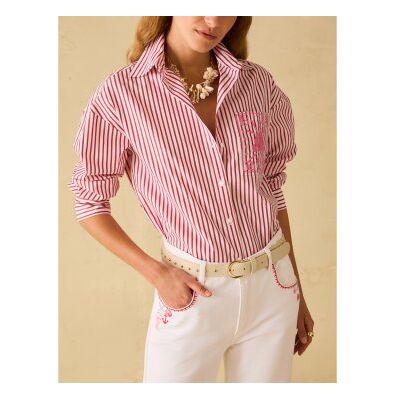 PennyBlack para mulher. 2611111313200 Camisola Pbbricetta branca, vermelha (44), Vermelho, Casual, Algodão, Manga comprida PennyBlack para mulher. 2611111313200 Camisola Pbbricetta branca, vermelha (44), Vermelho, Casual, Algodão, Manga comprida