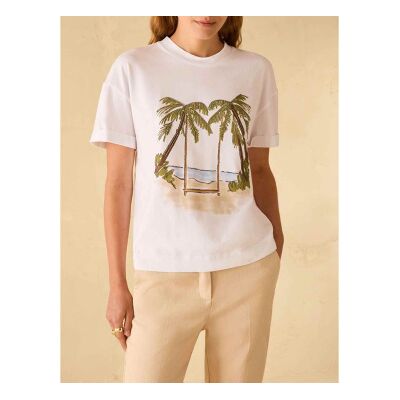 PennyBlack para mulher. 2611971033200 T-shirt PBBSABBIA branca (S), Branco, Casual, Algodão, Manga curta PennyBlack para mulher. 2611971033200 T-shirt PBBSABBIA branca (S), Branco, Casual, Algodão, Manga curta