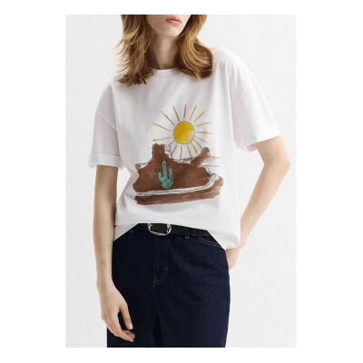 PennyBlack para mulher. 2611971033200 T-shirt PBBSABBIA branca (XS), Branco, Casual, Algodão, Manga curta PennyBlack para mulher. 2611971033200 T-shirt PBBSABBIA branca (XS), Branco, Casual, Algodão, Manga curta