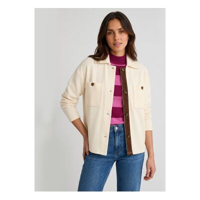 PennyBlack para mulher. 2621956016200 Jaqueta tipo camisa de veludo cotelê Leva branco quebrado (40), Casual, Algodão, Manga comprida PennyBlack para mulher. 2621956016200 Jaqueta tipo camisa de veludo cotelê Leva branco quebrado (40), Casual, Algodão, Manga comprida