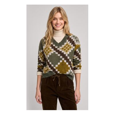 PennyBlack para mulher. 2621366593200 Camisola jacquard em mistura de mohair verde (S), Casual, Poliamida, Manga comprida PennyBlack para mulher. 2621366593200 Camisola jacquard em mistura de mohair verde (S), Casual, Poliamida, Manga comprida