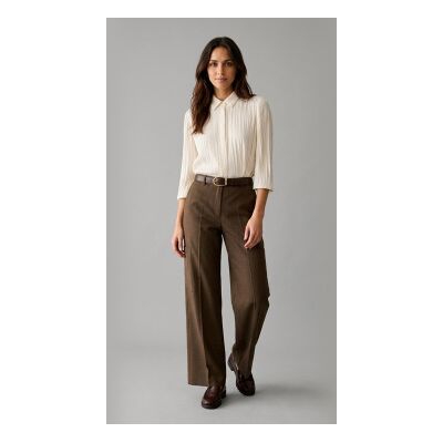 PennyBlack para mulher. 2621136383200 Calça cargo de pura lã Feluca marrom (40), Casual PennyBlack para mulher. 2621136383200 Calça cargo de pura lã Feluca marrom (40), Casual