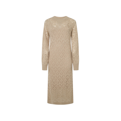 Pepe Jeans para mulher. PL953588 Vestido bege Hailey (S), Casual, Acrílico, Manga comprida Pepe Jeans para mulher. PL953588 Vestido bege Hailey (S), Casual, Acrílico, Manga comprida