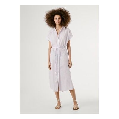 Pepe Jeans para mulher. PL953762 Vestido Linda rosa claro (L), Casual, Algodão, Manga curta Pepe Jeans para mulher. PL953762 Vestido Linda rosa claro (L), Casual, Algodão, Manga curta