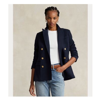 Polo Ralph Lauren para mulher. 211910134001 Blazer de malha cruzada azul-marinho (42), Casual, Polister Reciclado, Sustentável Polo Ralph Lauren para mulher. 211910134001 Blazer de malha cruzada azul-marinho (42), Casual, Polister Reciclado, Sustentável