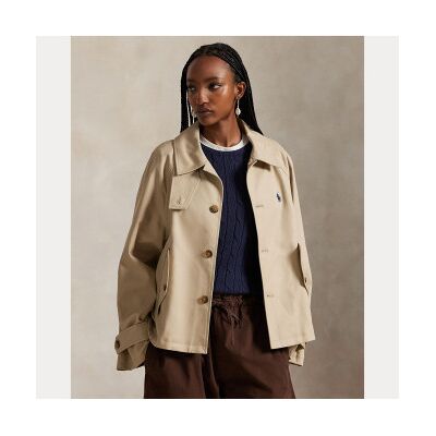Polo Ralph Lauren para mulher. 211A93141001 Casaco de sarja de algodão bege (L), Casual Polo Ralph Lauren para mulher. 211A93141001 Casaco de sarja de algodão bege (L), Casual