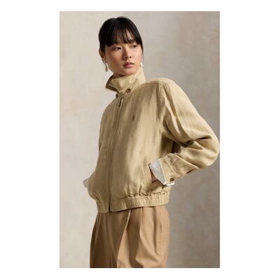 Polo Ralph Lauren para mulher. 211938915008 Casaco corta-vento de linho bege (L), Casual Polo Ralph Lauren para mulher. 211938915008 Casaco corta-vento de linho bege (L), Casual