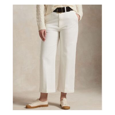 Polo Ralph Lauren para mulher. 211873988002 Calças chino de perna larga brancas (40), Branco, Casual, Algodão Polo Ralph Lauren para mulher. 211873988002 Calças chino de perna larga brancas (40), Branco, Casual, Algodão