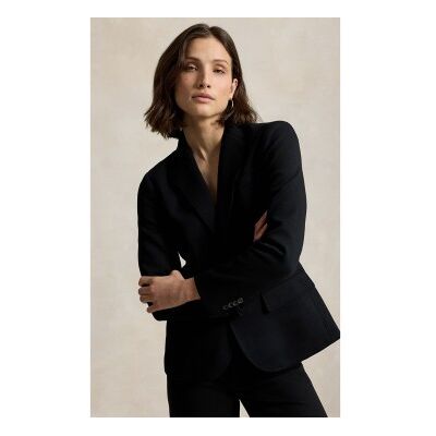 Polo Ralph Lauren para mulher. 211B16851002 Americana Clássica preto (38), Casual, Poliéster Polo Ralph Lauren para mulher. 211B16851002 Americana Clássica preto (38), Casual, Poliéster