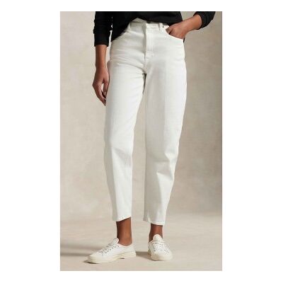 Polo Ralph Lauren para mulher. 211969399001 Calças de ganga Curved Tapered brancas (31/32), Branco, Casual, Algodão Polo Ralph Lauren para mulher. 211969399001 Calças de ganga Curved Tapered brancas (31/32), Branco, Casual, Algodão