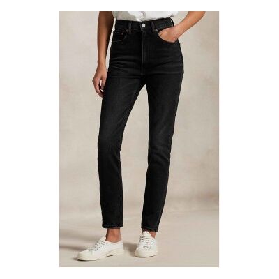 Polo Ralph Lauren para mulher. 211969406001 Calças de ganga de cintura alta Super Slim pretas (29/32), Preto, Casual, Algodão, Denim Polo Ralph Lauren para mulher. 211969406001 Calças de ganga de cintura alta Super Slim pretas (29/32), Preto, Casual, Algodão, Denim