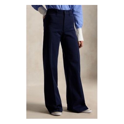 Polo Ralph Lauren para mulher. 211B25105004 Calça Beaton de algodão e elástico marinho (42), Casual Polo Ralph Lauren para mulher. 211B25105004 Calça Beaton de algodão e elástico marinho (42), Casual