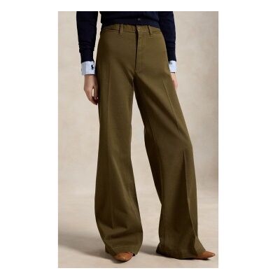 Polo Ralph Lauren para mulher. 211B25105005 Calça Beaton de algodão e elástico verde (40), Casual Polo Ralph Lauren para mulher. 211B25105005 Calça Beaton de algodão e elástico verde (40), Casual