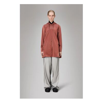 Rains para mulher. 18050 Casaco A-Line vermelho (S), Casual, Poliéster Rains para mulher. 18050 Casaco A-Line vermelho (S), Casual, Poliéster