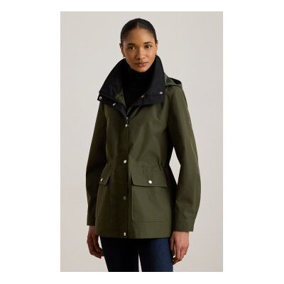 Lauren Ralph Lauren para mulher. 297P18060002 Anorak com gola funil e capuz verde (S), Casual, Polister Reciclado Lauren Ralph Lauren para mulher. 297P18060002 Anorak com gola funil e capuz verde (S), Casual, Polister Reciclado