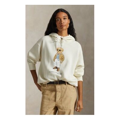 Polo Ralph Lauren para mulher. 211A96598001 Camisola Polo Bear Fleece bege (XXS), Casual, Algodão Polo Ralph Lauren para mulher. 211A96598001 Camisola Polo Bear Fleece bege (XXS), Casual, Algodão