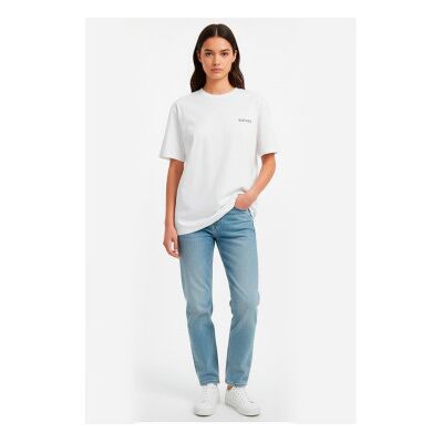 Rotate para mulher. 112445400 T-shirt oversize branca (M), Branco, Casual, Manga curta, Algodão orgânico, Sustentável Rotate para mulher. 112445400 T-shirt oversize branca (M), Branco, Casual, Manga curta, Algodão orgânico, Sustentável
