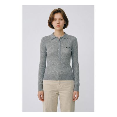 Rotate para mulher. 1161811093 Polo Stini cinzento (S), Casual, Cinza, Lã, Manga comprida Rotate para mulher. 1161811093 Polo Stini cinzento (S), Casual, Cinza, Lã, Manga comprida