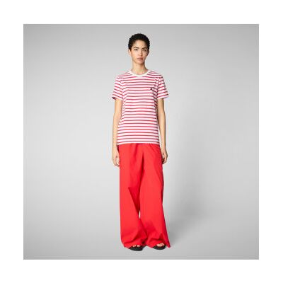 Save The Duck para mulher. DT1744W-BESY20 T-shirt Kova vermelha (M), Vermelho, Casual, Algodão, Manga curta Save The Duck para mulher. DT1744W-BESY20 T-shirt Kova vermelha (M), Vermelho, Casual, Algodão, Manga curta