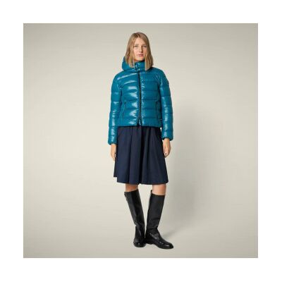 Save The Duck para mulher. D31470W-LOVE21 Casaco Cosmary azul (M), Casual, Sustentável, Nylon reciclado Save The Duck para mulher. D31470W-LOVE21 Casaco Cosmary azul (M), Casual, Sustentável, Nylon reciclado