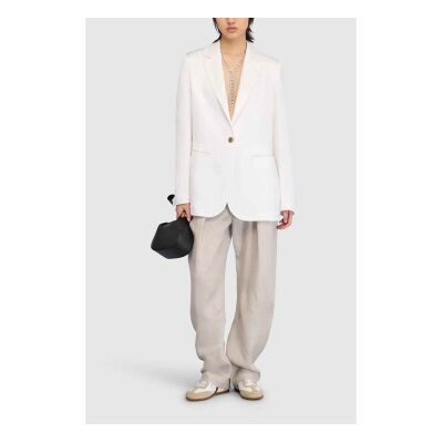 Semicouture para mulher. S6SM06 Blazer branco Ebony (42), Casual, Viscoso Semicouture para mulher. S6SM06 Blazer branco Ebony (42), Casual, Viscoso