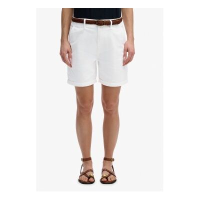 Superdry para mulher. W7110520A Calções Chino branco (XS), Casual, Algodão Superdry para mulher. W7110520A Calções Chino branco (XS), Casual, Algodão