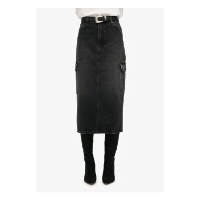 Saia Cargo Midi de Algodão Orgânico Superdry - Saia Midi Saia Cargo Midi de Algodão Orgânico Superdry - Saia Midi