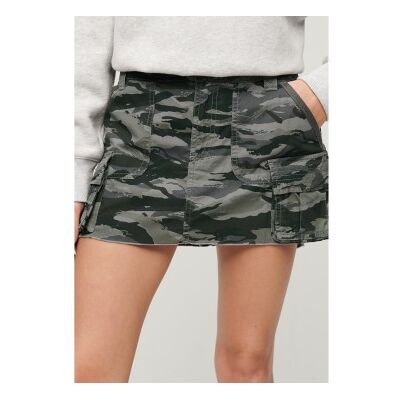 Superdry para mulher. W7210305A Saia Utility Parachute cinzenta (XS), Casual, Cinza, Camuflagem, Algodão Superdry para mulher. W7210305A Saia Utility Parachute cinzenta (XS), Casual, Cinza, Camuflagem, Algodão
