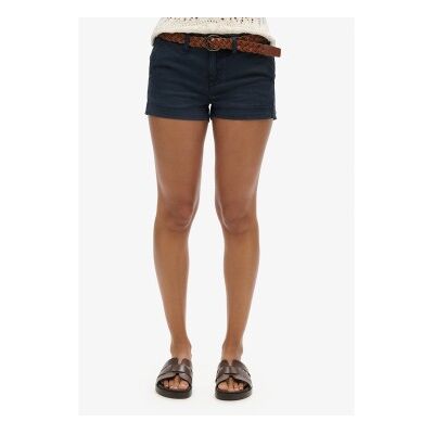 Superdry para mulher. W7110393A Calções chino azul-marinho (XL), Casual, Algodão Superdry para mulher. W7110393A Calções chino azul-marinho (XL), Casual, Algodão
