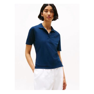 Tommy Hilfiger para mulher. WW0WW43224 Camisa pólo com logótipo bordado 1985 Collection navy (XL), Casual, Algodão, Manga curta, Marinho Tommy Hilfiger para mulher. WW0WW43224 Camisa pólo com logótipo bordado 1985 Collection navy (XL), Casual, Algodão, Manga curta, Marinho