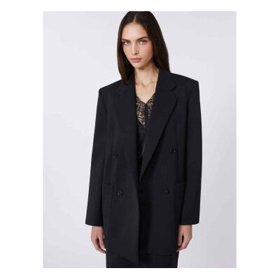 Weekend Max Mara para mulher. 2615041081600 Wkdveloce blazer preto (48), Casual, Poliéster Weekend Max Mara para mulher. 2615041081600 Wkdveloce blazer preto (48), Casual, Poliéster