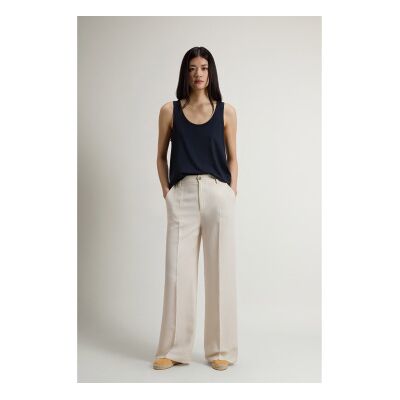 Woolrich para mulher. CFWWTR2025FRUT3043 Calças de linho bege (27), Casual, Lyocell Woolrich para mulher. CFWWTR2025FRUT3043 Calças de linho bege (27), Casual, Lyocell