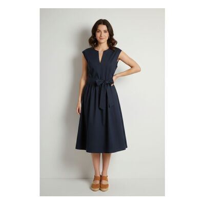 Woolrich para mulher. CFWWDR2028FRUT3944 Vestido de popelina azul-marinho (XS), Casual, Algodão, Sem mangas / correias Woolrich para mulher. CFWWDR2028FRUT3944 Vestido de popelina azul-marinho (XS), Casual, Algodão, Sem mangas / correias