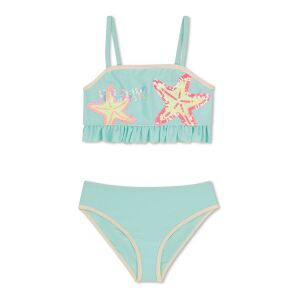 Billieblush para menina. U22157 Biquíni com folhos turquesa (6años= 114/119cm), Beachwear, Poliéster, Poliamida, moda infantil Billieblush para menina. U22157 Biquíni com folhos turquesa (6años= 114/119cm), Beachwear, Poliéster, Poliamida, moda infantil