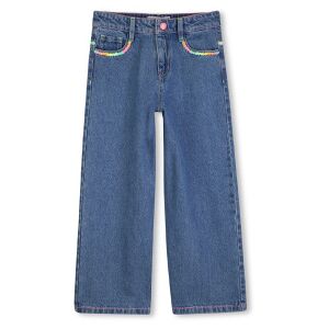 Billieblush para menina. U21875 Calças de ganga bordadas azuis (12años= 150cm), Azul, Casual, Algodão, Denim, moda infantil Billieblush para menina. U21875 Calças de ganga bordadas azuis (12años= 150cm), Azul, Casual, Algodão, Denim, moda infantil