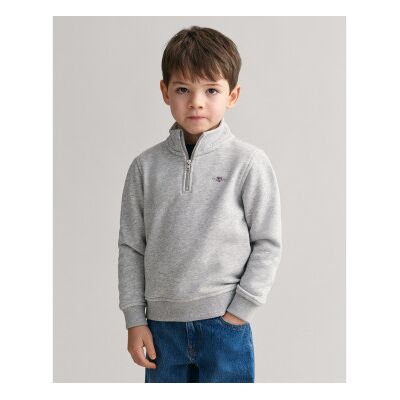 Gant unisex para criança. 806795 Camisola com fecho de correr Shield cinzenta (7/8años= 122/128cm), Casual, Cinza, Algodão, moda infantil Gant unisex para criança. 806795 Camisola com fecho de correr Shield cinzenta (7/8años= 122/128cm), Casual, Cinza, Algodão, moda infantil