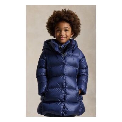 Polo Ralph Lauren para menina. 312970094003 Casaco comprido de penas com capuz, cor azul-marinho (3años= 94/100cm), Casual, Náilon, moda inf Polo Ralph Lauren para menina. 312970094003 Casaco comprido de penas com capuz, cor azul-marinho (3años= 94/100cm), Casual, Náilon, moda inf