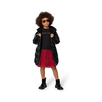 Michael Kors para menina. R30693 Casaco Cetim preto (14Y= 156cm), Casual, Poliamida, moda infantil Michael Kors para menina. R30693 Casaco Cetim preto (14Y= 156cm), Casual, Poliamida, moda infantil